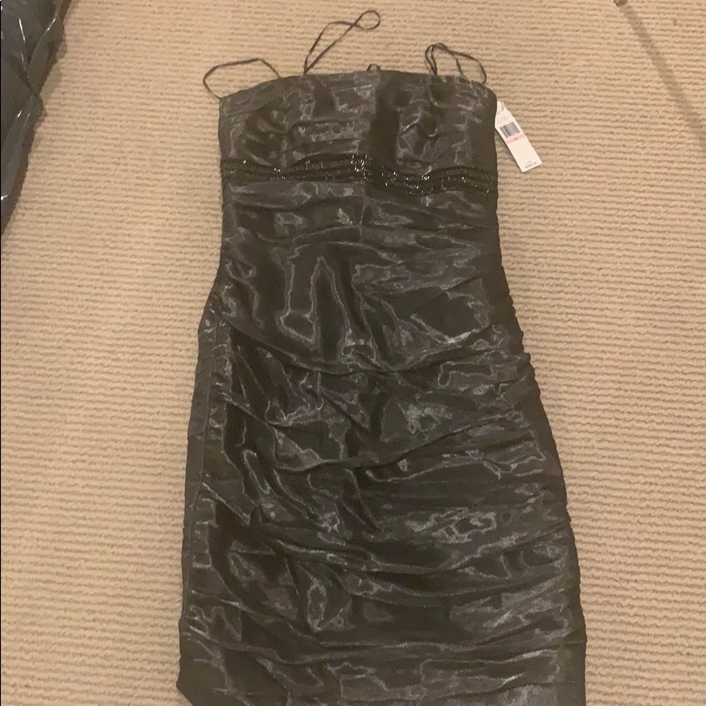 NWT Carmen Marc Valvo strapless dress.